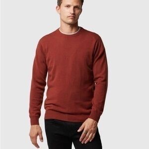 Rodd & Gunn Queenstown Merino Wool Cashmere Crewneck Pullover Sweater Rust 2XL